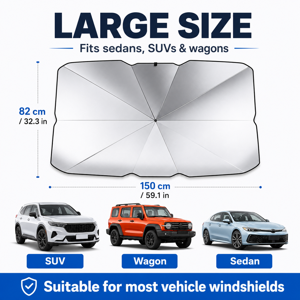 🔥Portable car sunshade, windshield sunshade, foldable windshield sunshade, car exterior accessories, daily car windshield cooling umbrella