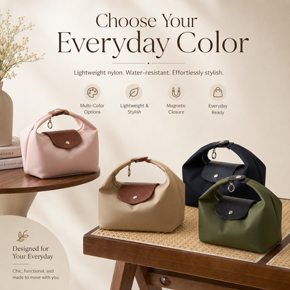 🏆1 Bestselling🏆Fashion Crescent Bag – Lightweight Nylon Handbag with Adjustable Strap