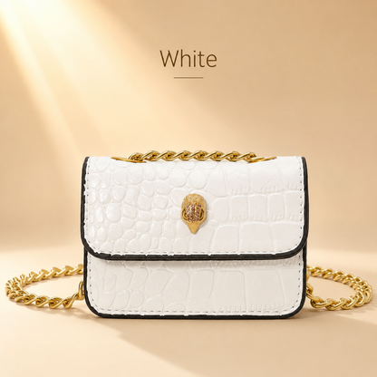 🏆 Top Rated! 80K+ SOLD!🔥Crocodile Texture Mini Flip Cover Crossbody Bag, Vintage Luxury Mini Handbag, Fashionable Chain Shoulder Strap