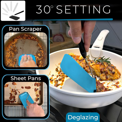🔥Adjustable Angle Spatula – Turner & Flipper for Eggs, Pancakes, Burgers | Swappable Spatula Heads