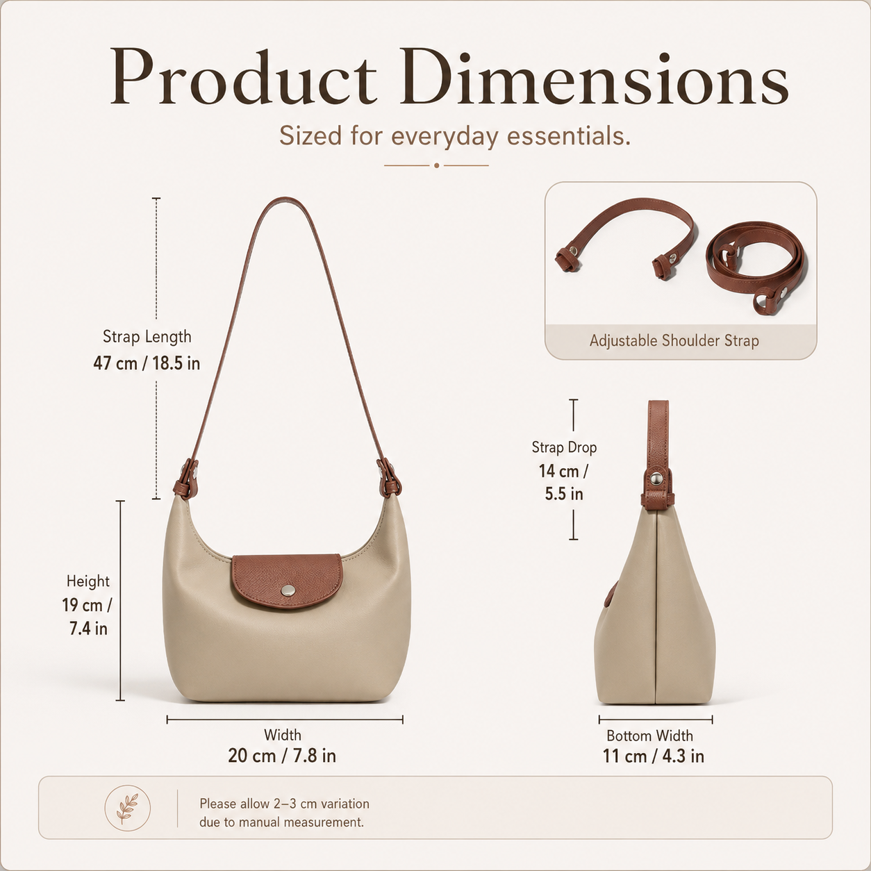 🏆1 Bestselling🏆Fashion Crescent Bag – Lightweight Nylon Handbag with Adjustable Strap