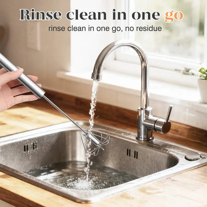 havitera®🥄✨LAST DAY 50% OFF ✨ Stainless Steel Hand-Push Rotary Whisk – Effortless Mixing in Seconds!