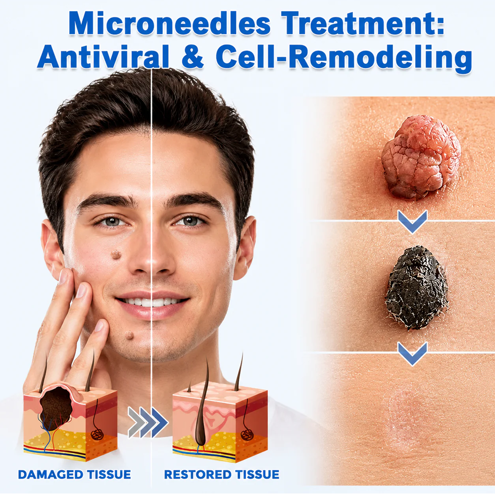👩‍⚕️GFOUK® 2-in-1 Microneedle & Hydrocolloid Patch🍀 | Removes raised moles, acne, flat warts, and skin tags | Helps improve wrinkles, scars, and blemishes | Invisible patches for face and body.