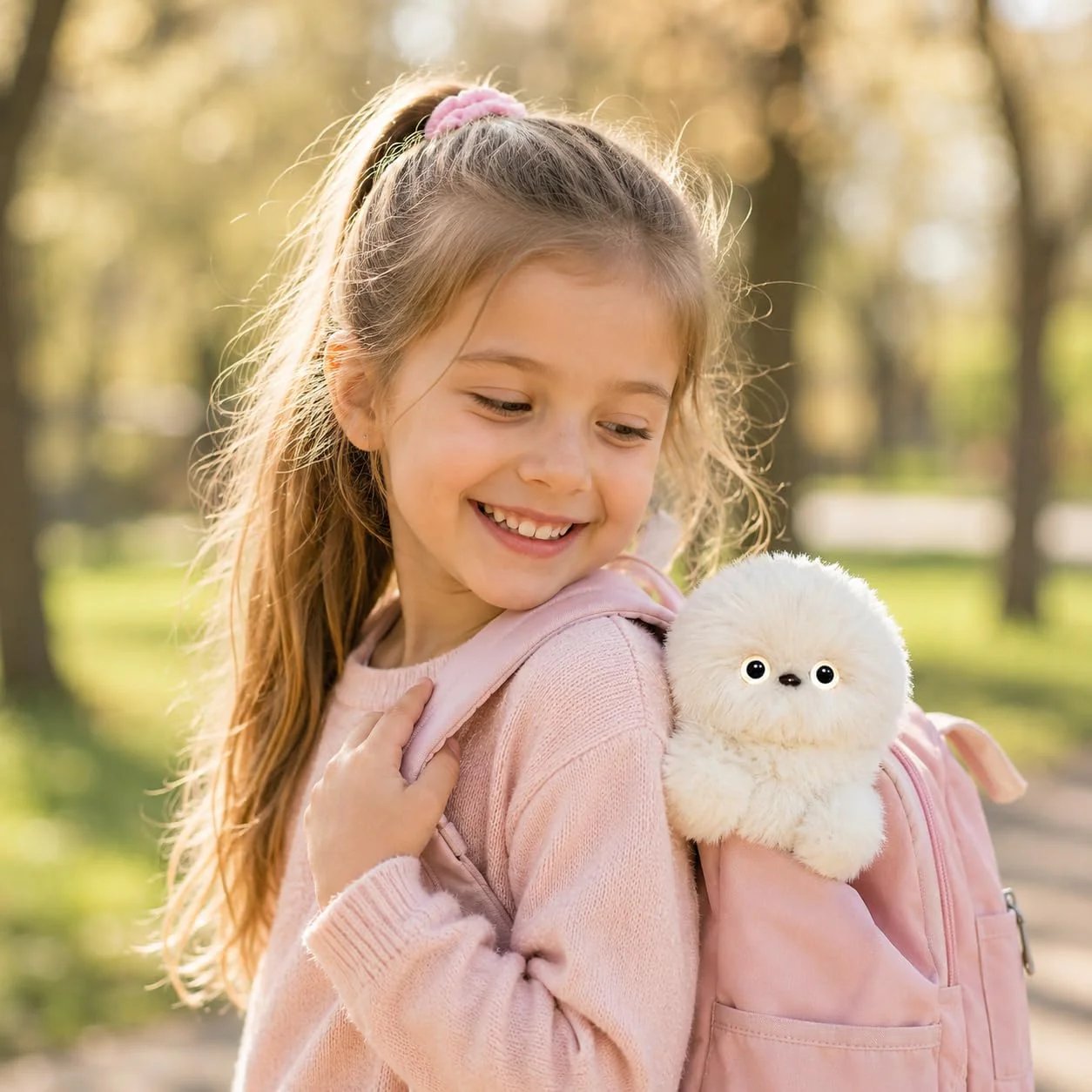 havitera®👀Cute AI shy Emotional companionship robot doll bag charm plush toy👜-It can sing, turn its head, and learn to speak🤖