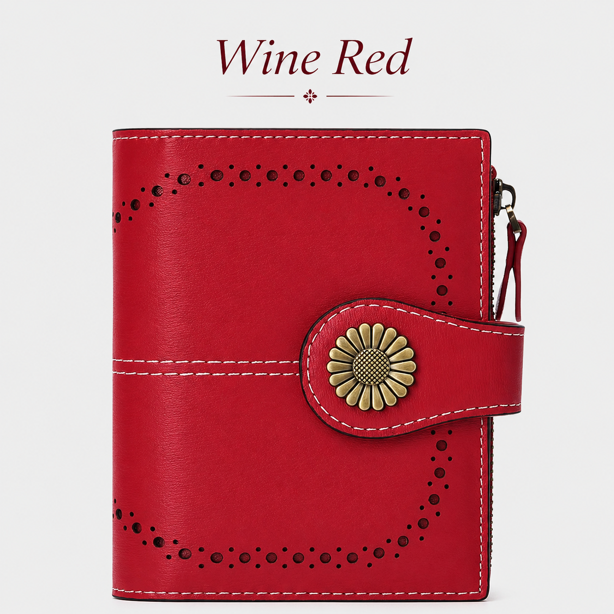 🎁 Almost Gone! ✨Women's Fashion Hollow Out Design Flower Decor Short Wallet