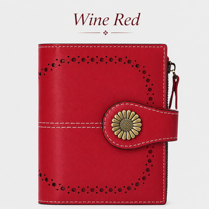 🎁 Almost Gone! ✨Women's Fashion Hollow Out Design Flower Decor Short Wallet