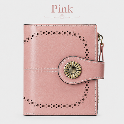 🎁 Almost Gone! ✨Women's Fashion Hollow Out Design Flower Decor Short Wallet