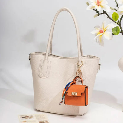 💥 Almost Gone! Cute Mini Bag Pendant for Car Keys & Purses 🌈 Top-Tier Leather. Don't Miss the Season’s Best Seller! 🏆