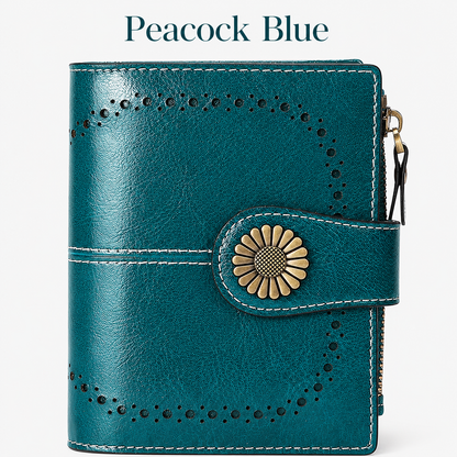 🎁 Almost Gone! ✨Women's Fashion Hollow Out Design Flower Decor Short Wallet