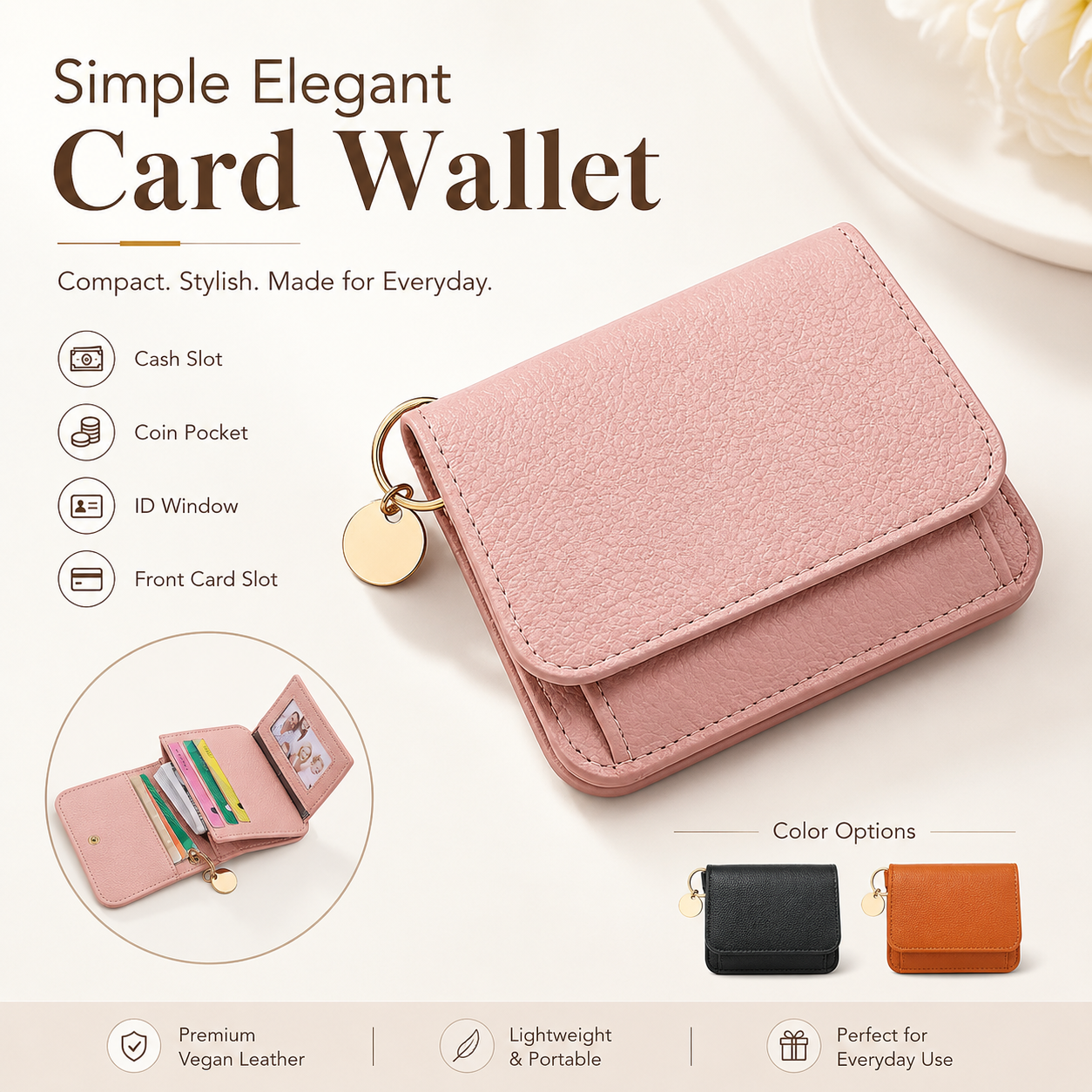 🔥Blind Box 3pcs🔥Women's Elegant Minimalist Short Slim Wallet(Random Colors)