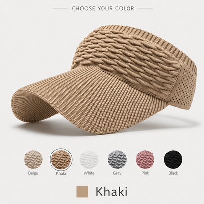 ☀️Women's High Ponytail Sun Visor Hat Aesthetic Breathable Open-Top UV Protection Cap