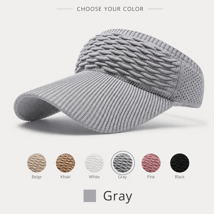☀️Women's High Ponytail Sun Visor Hat Aesthetic Breathable Open-Top UV Protection Cap