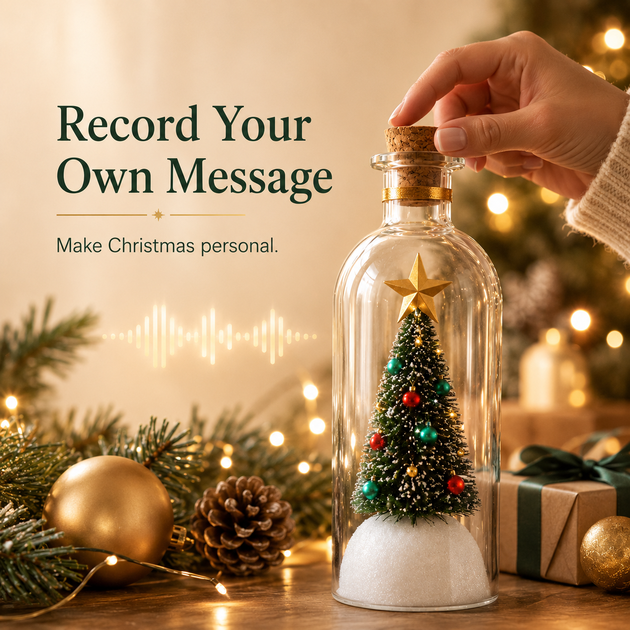 🎅🎄Christmas Sale -Recordable Christmas Tree Message In A Bottle