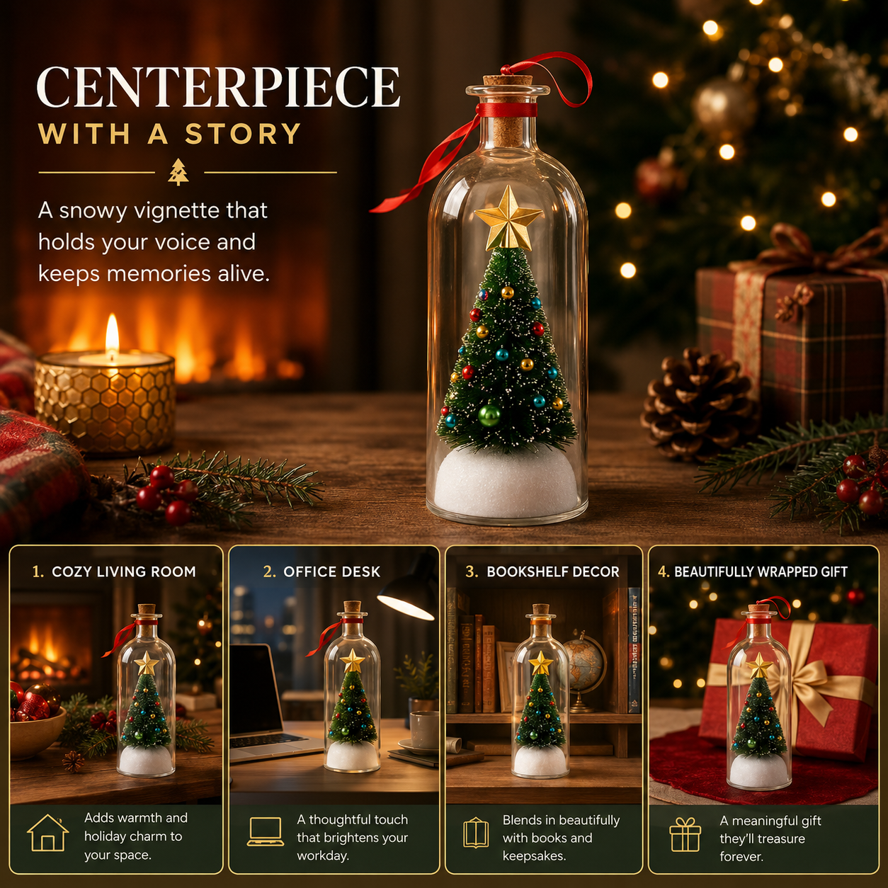 🎅🎄Christmas Sale -Recordable Christmas Tree Message In A Bottle