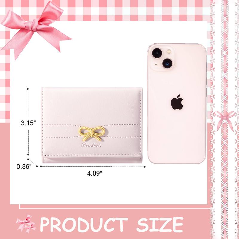 👛Cute Coquette Bow Wallet Small Compact Wallet