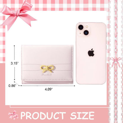 👛Cute Coquette Bow Wallet Small Compact Wallet