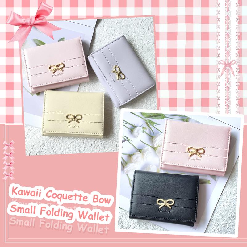 🔥Blind Box 3pcs👛Cute Coquette Bow Wallet Small Compact Wallet(Random Colors)
