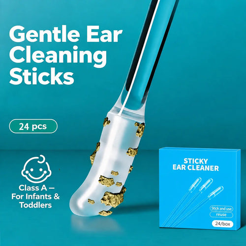 Sticky Ear Cleaning Stick, Reusable Sticky Ear Cleaner Picks (1 Set/24 PCS)