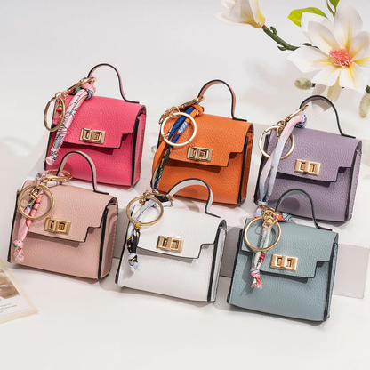 💥 Almost Gone! Cute Mini Bag Pendant for Car Keys & Purses 🌈 Top-Tier Leather. Don't Miss the Season’s Best Seller! 🏆