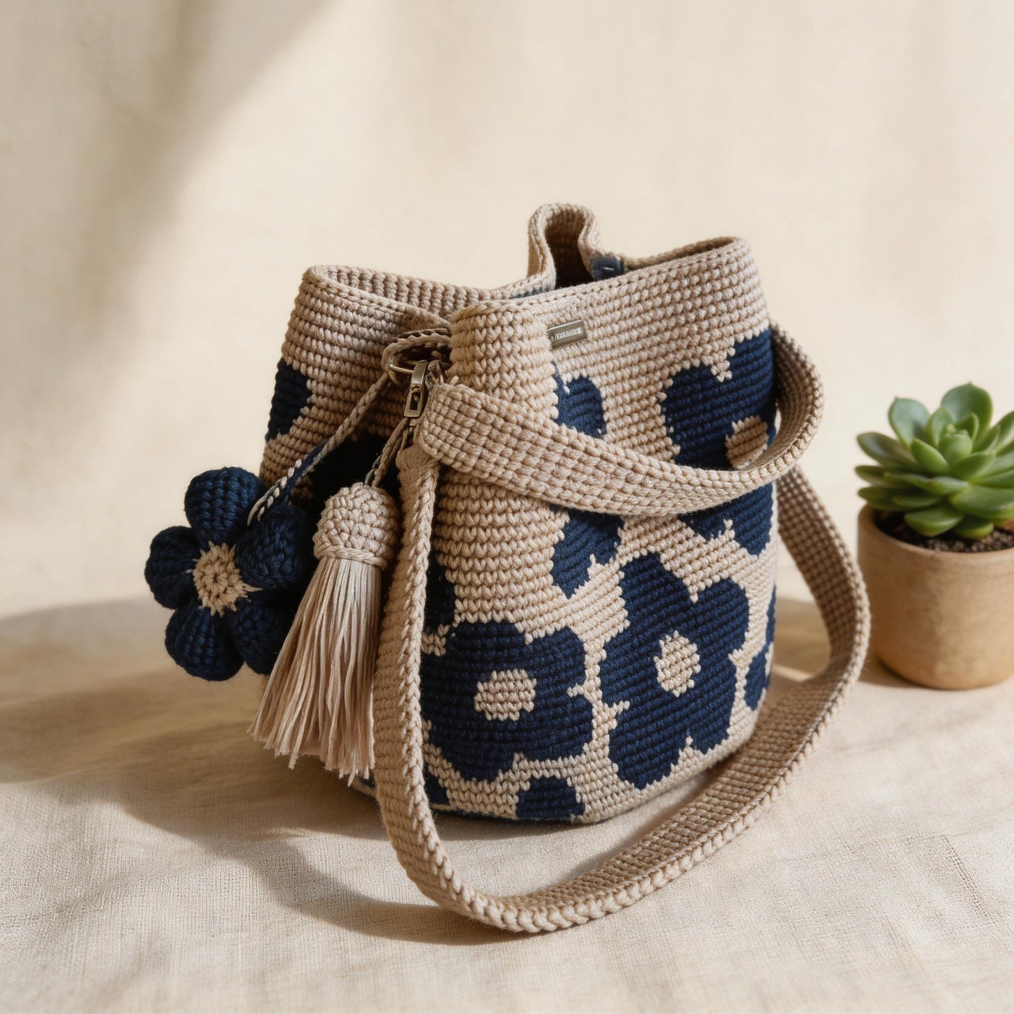 Handmade Crochet Flower Tote 🌼✨