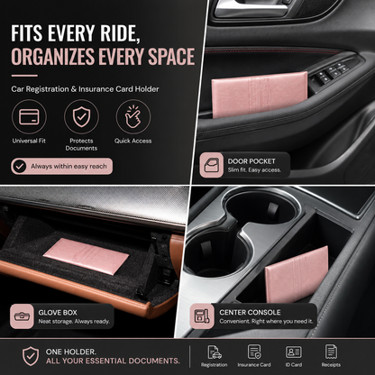 ✨Car Registration & Insurance Card Holder,Car Essential Document Wallet
