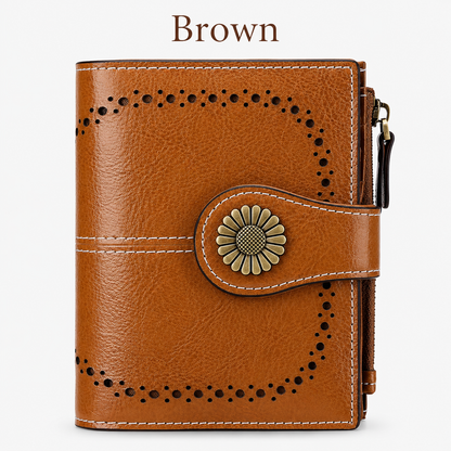 🎁 Almost Gone! ✨Women's Fashion Hollow Out Design Flower Decor Short Wallet
