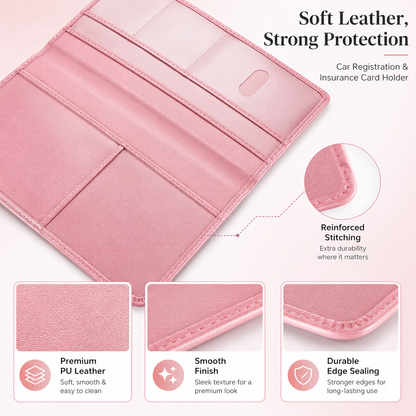 ✨Car Registration & Insurance Card Holder,Car Essential Document Wallet