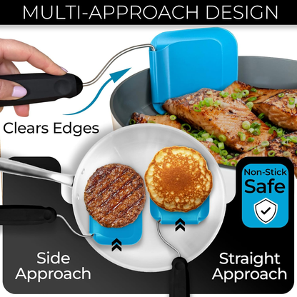 🔥Adjustable Angle Spatula – Turner & Flipper for Eggs, Pancakes, Burgers | Swappable Spatula Heads