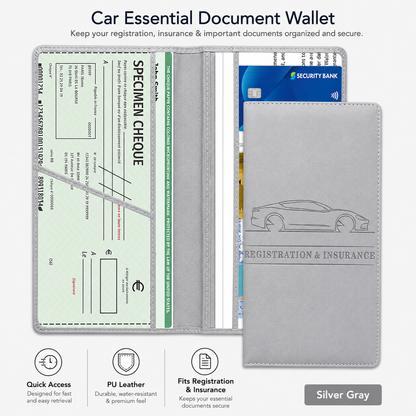 ✨Car Registration & Insurance Card Holder,Car Essential Document Wallet
