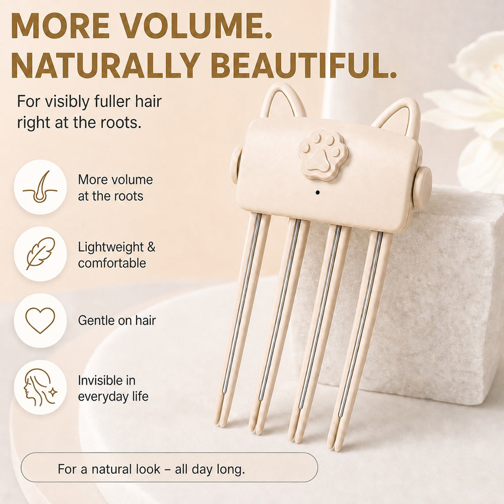 🎉48K+ Sold 💇 Wireless Heated Volumizing Root Lift Clip, Portable Travel Hair Styling Tool for Flat Fine Hair