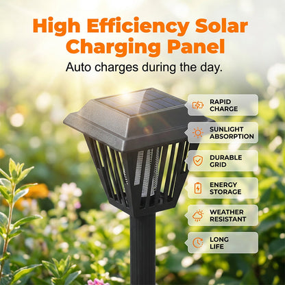 💡✨Outdoor Solar Powered Mosquito Killer Lamp-Stake or Stand Use. Protect Your Yard Day & Night! 🔋