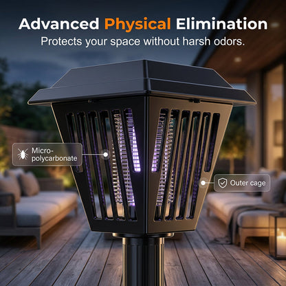 💡✨Outdoor Solar Powered Mosquito Killer Lamp-Stake or Stand Use. Protect Your Yard Day & Night! 🔋